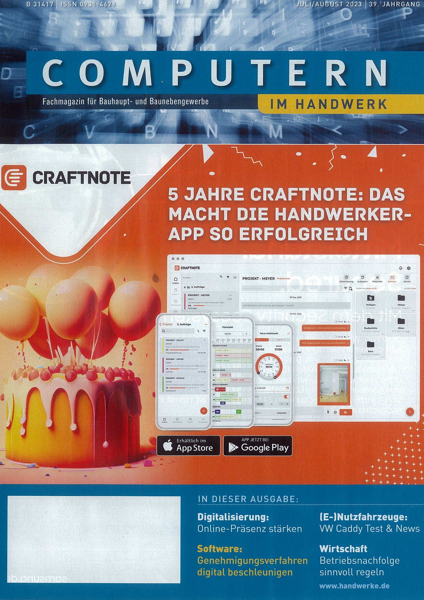 Computern im Handwerk Ausgabe 7-8 2023