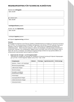 Musteringenieurvertrag Technische Ausrüstung