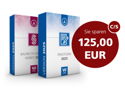 PrintForm CS und Baurecht CS